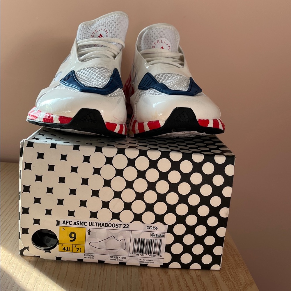 ADIDAS BY STELLA MCCARTNEY UltraBoost '22 Arsenal FC Scarlet Leopard Sneaker 9 - Picture 8 of 9